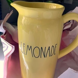 Rae Dunn yellow lemonade pitcher